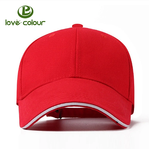 Custom cotton hat sandwich brim baseball caps for promotion