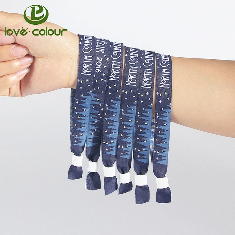 New Products on China Market custom festival fabric wristbands with barrel buckle