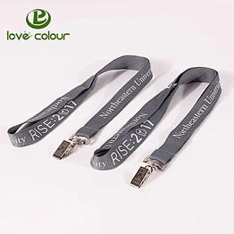 Meeting Polyester lanyard custom with screen printing logo