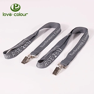 Meeting Polyester lanyard custom with screen printing logo