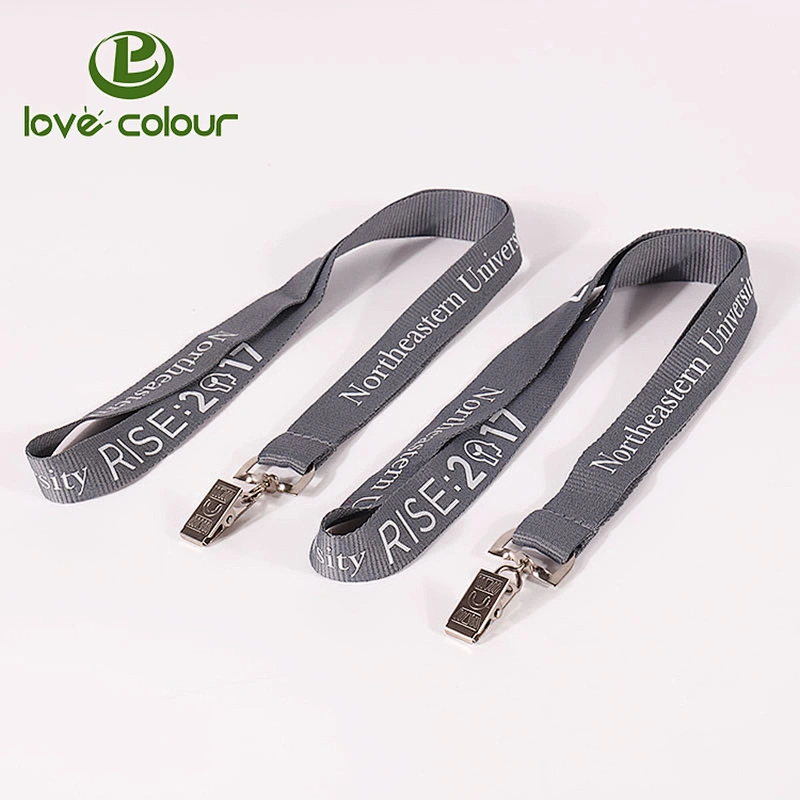 Meeting Polyester lanyard custom with screen printing logo