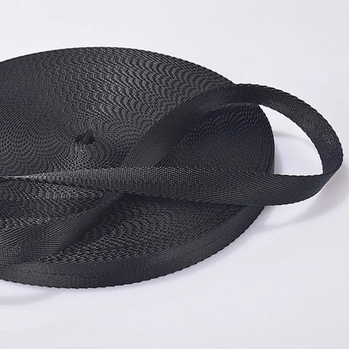 Custom 3/8 inch solid color wholesale nylon black fabric ribbon