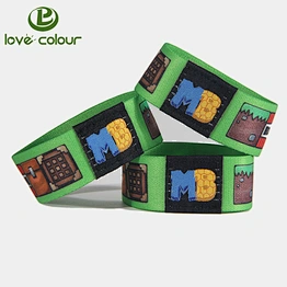 Wholesale Cheap Custom printed Logo Fancy Elastic Wrist Band