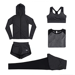 New Custom Casual Oem Women Yoga Gym Fitness Sports Running Sportswear Yoga 5 Pieces