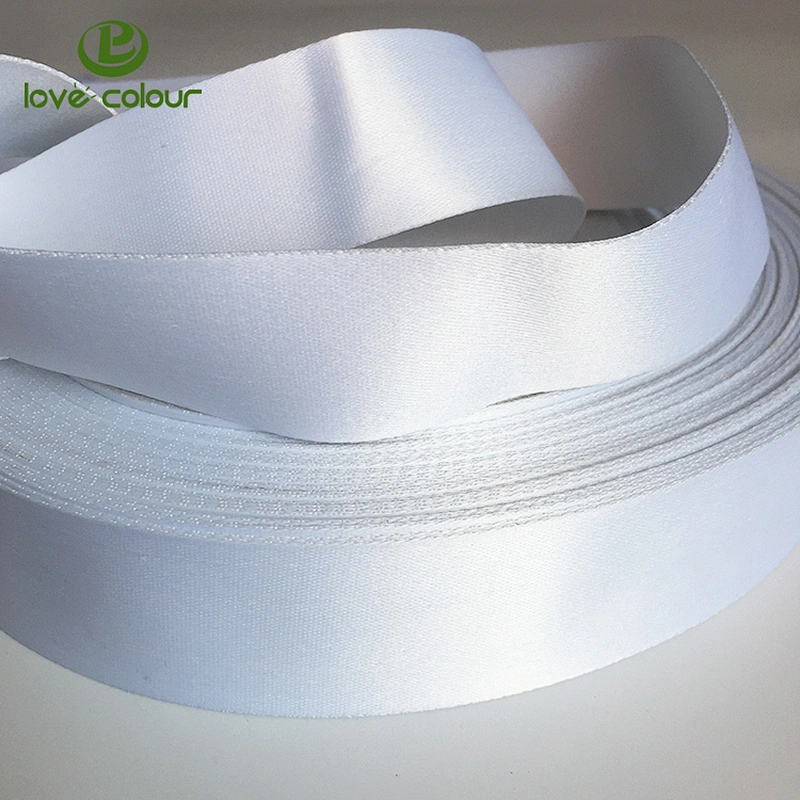 Wholesale high quality polyester ribbon white