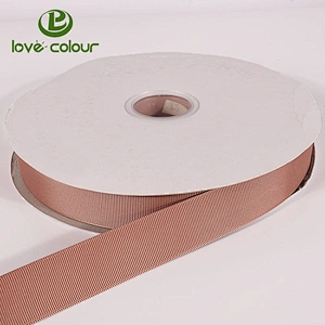 Custom polyester grosgrain christmas ribbon with printed logo
