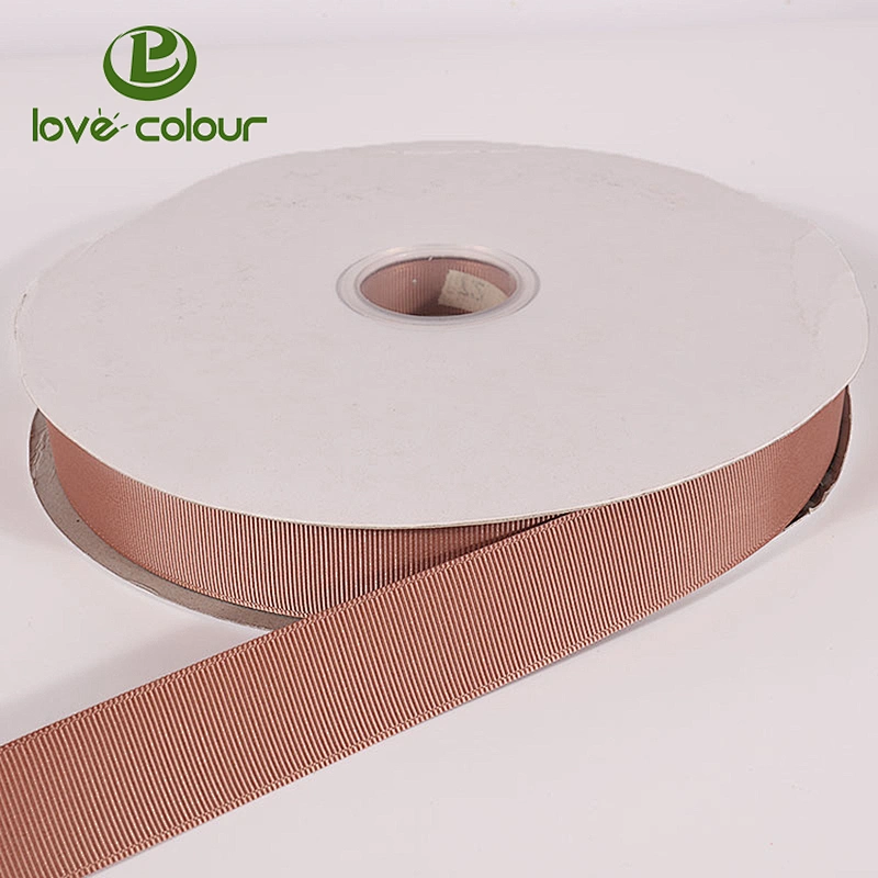 Custom polyester grosgrain christmas ribbon with printed logo