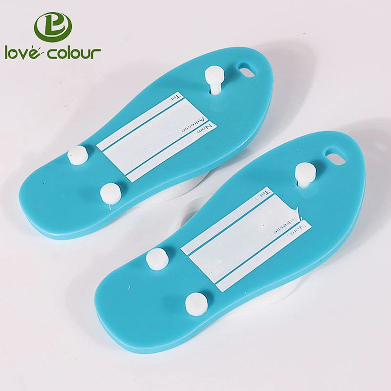 Custom travel ID name tags creative soft pvc shoes shape luggage tags