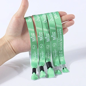 Wristband Manufacturer One Time Use Customized Colorful Sublimation Festival Fabrics Wristbands