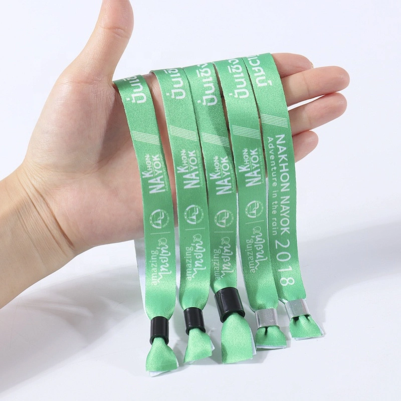 Wristband Manufacturer One Time Use Customized Colorful Sublimation Festival Fabrics Wristbands
