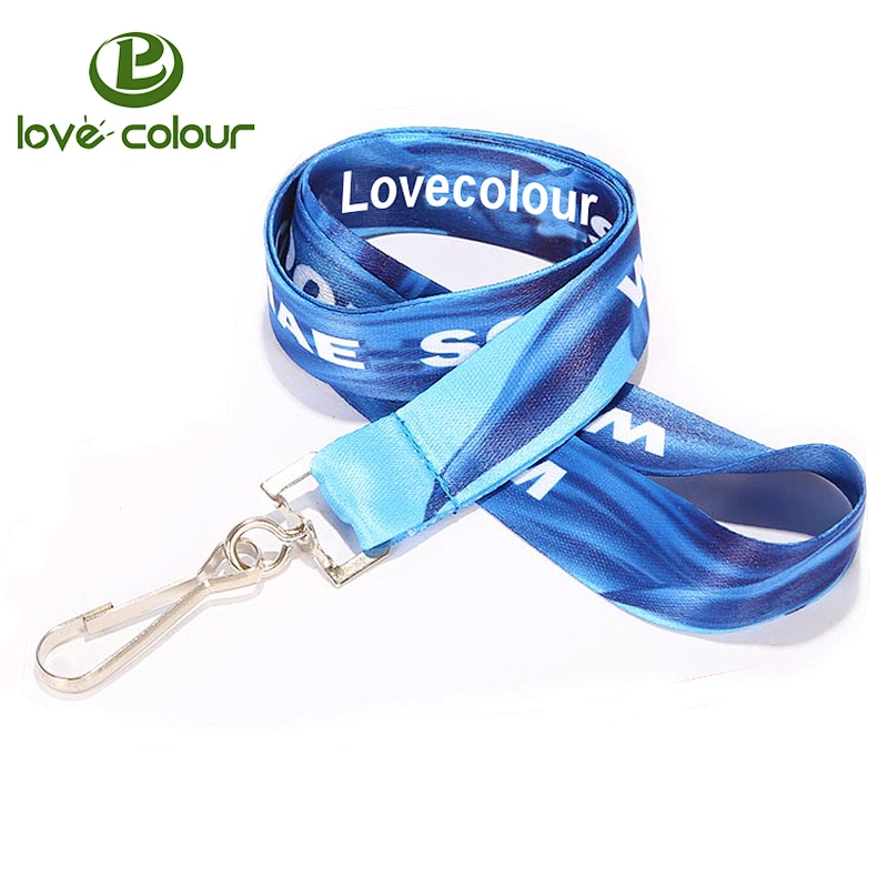 Guangzhou factory custom polyester sublimation lanyard strap with hook