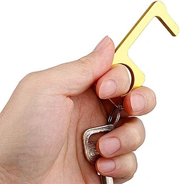 Zinc Alloy no touch keychain Handheld Non-Contact Door Opener Keychain