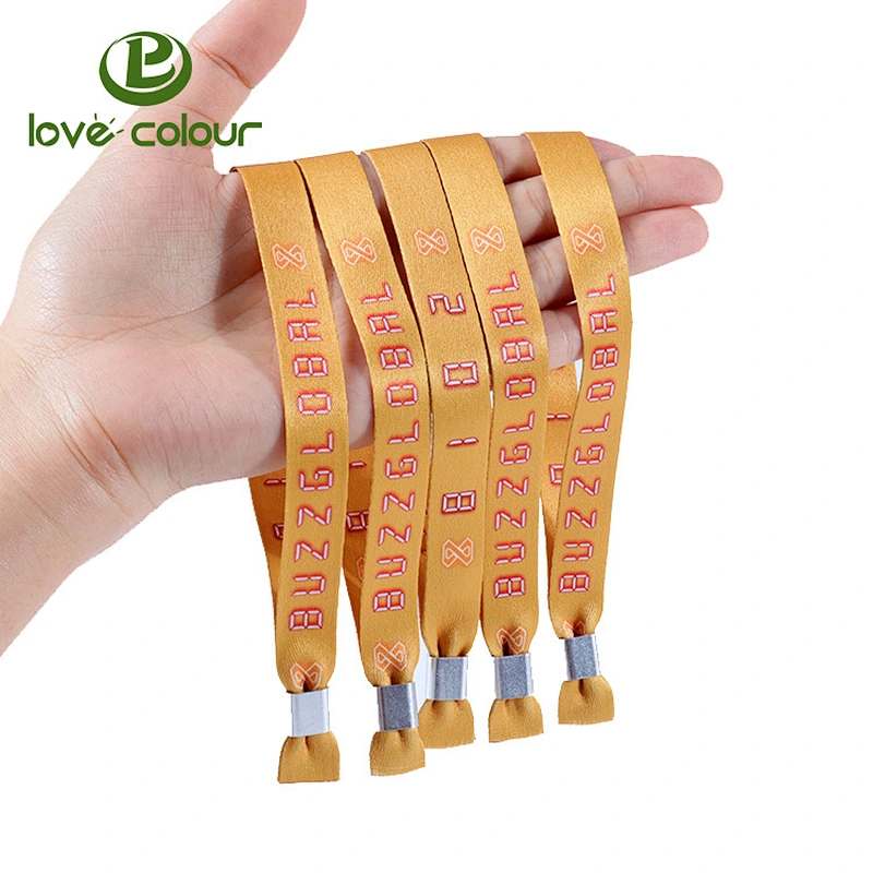 Adjustable closing business gift printed custom wristbands for meeting