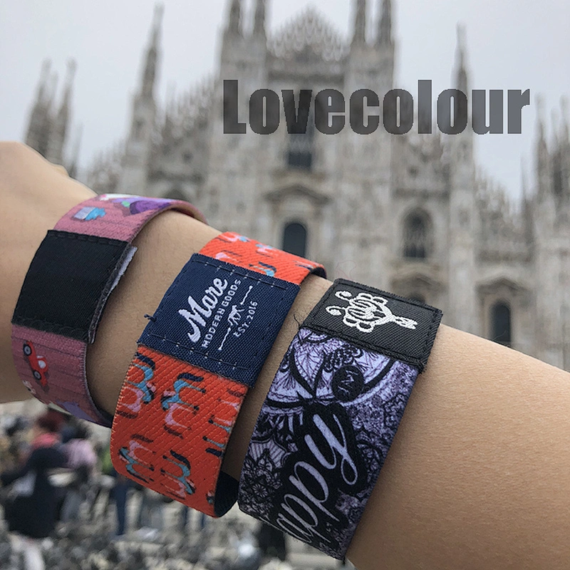 Custom soft polyester elastic wristband / Eco-friendly fancy elastic wrist band