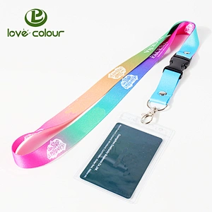 Custom Logo Safety Polyester Printing Neck Lanyard and Card Holder