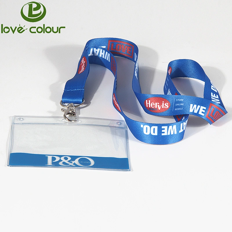 Popular Custom ID Card Printing Meeting Lanyard Polyester Strap