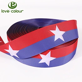 Custom polyester printed grosgrain celebrate it christmas ribbon