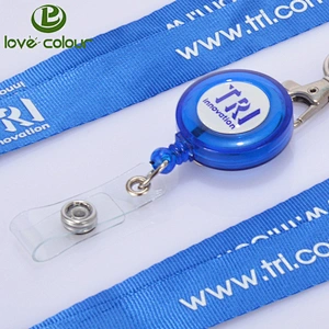 Custom retractable badge holder/id card badge reel/working card badge holder with epoxy logo