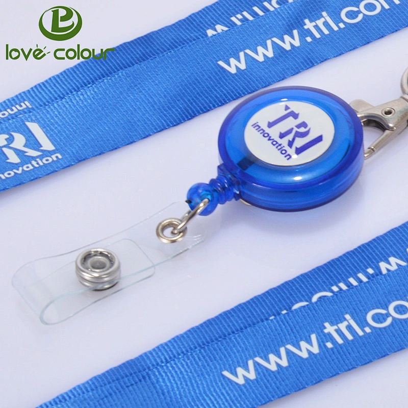 Custom retractable badge holder/id card badge reel/working card badge holder with epoxy logo