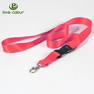 Custom polyester 1 inch lanyard with breakaway buckle