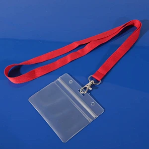 Custom Student soft PVC plastic transparent horizontal and vertical card holder