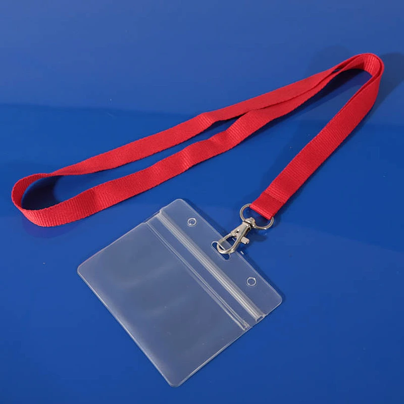 Custom Student soft PVC plastic transparent horizontal and vertical card holder