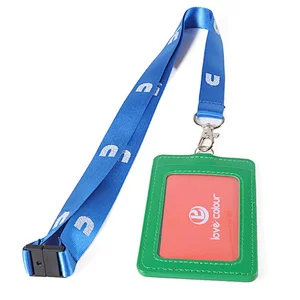Custom Cheap Blank Polyester Lanyard with Plastic Hard Transparent ID Card Holder
