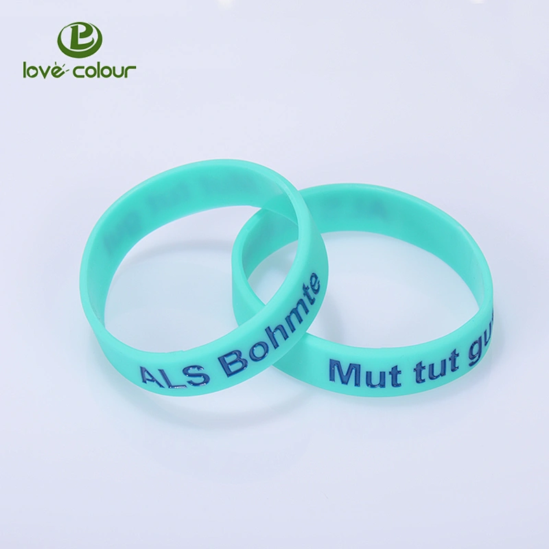 Custom mixed colour silicone wrist ring rubber wristband