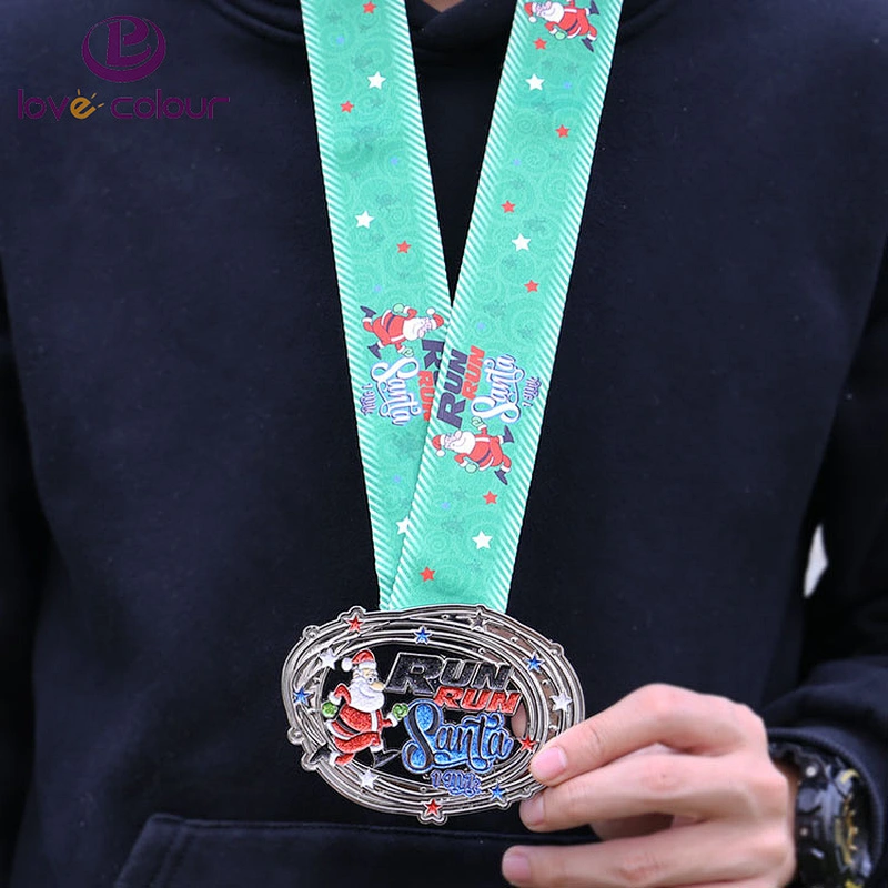 Custom polyester neck ribbon lanyard strap for medal