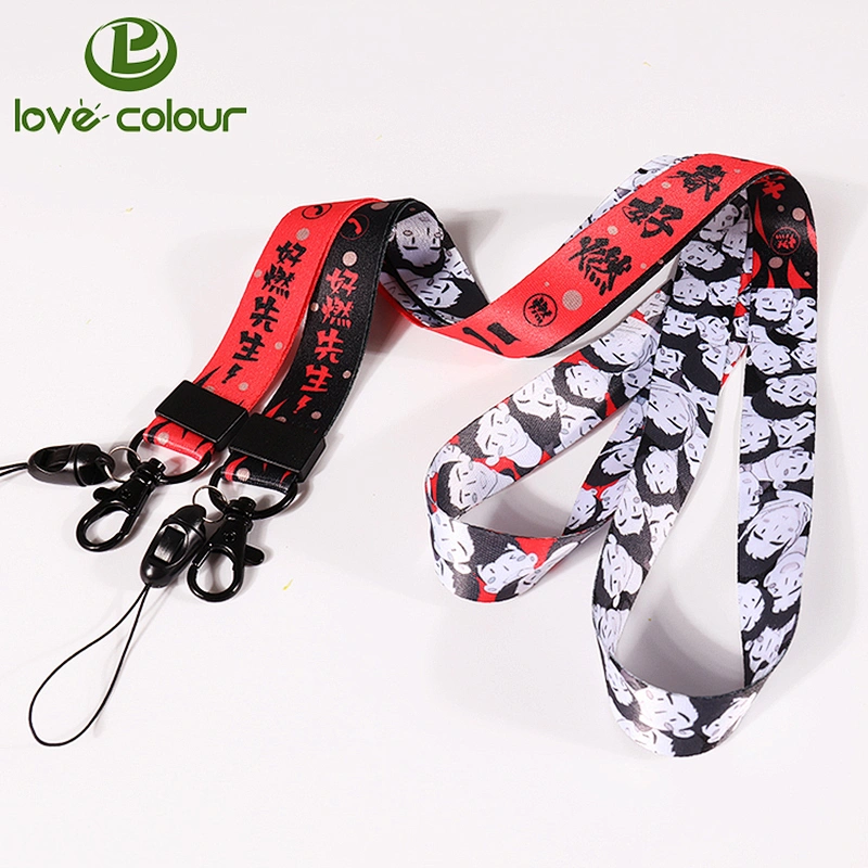Personalized polyester custom logo lanyard ribbon