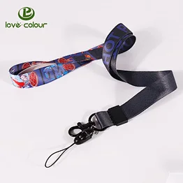 Black cellphone strap clip cell phone holder lanyard designs