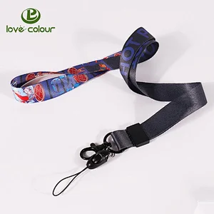 Black cellphone strap clip cell phone holder lanyard designs