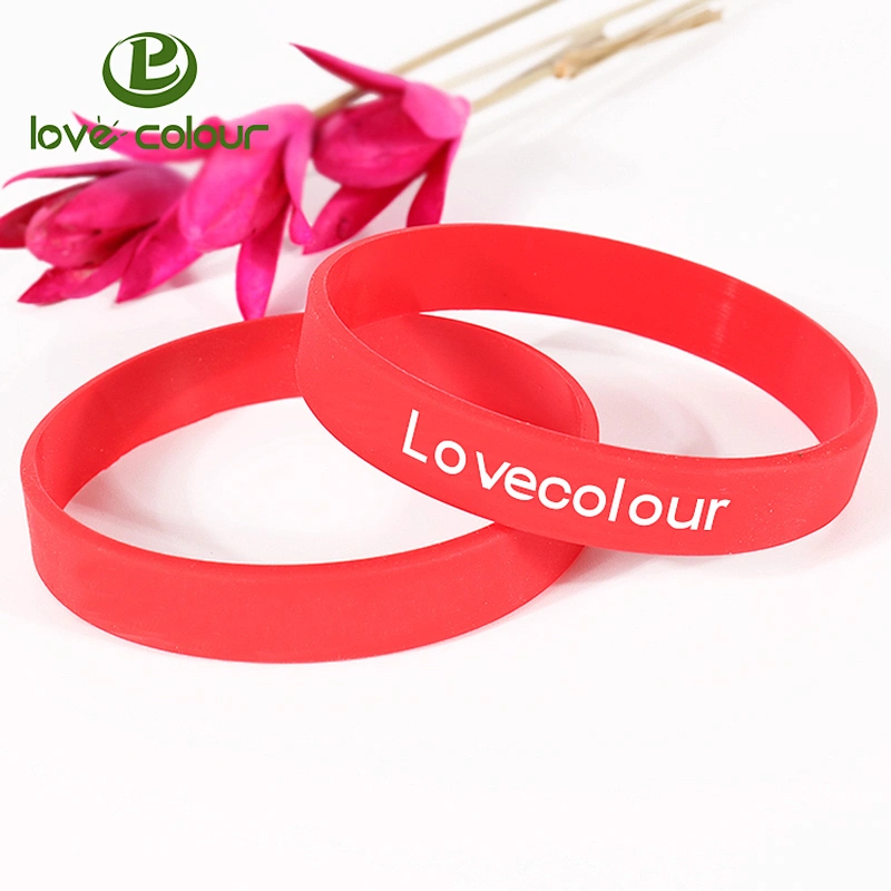 Eco-friendly factory custom made debossed printing silicone wristband with free sample