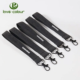 Professional custom polyester black short strap for promotion