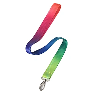 Cheap custom fashional colorful polyester exhibition neck lanyard