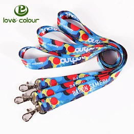 Popular cheap customized polyester Decorative Printing Lanyards with logo for keys