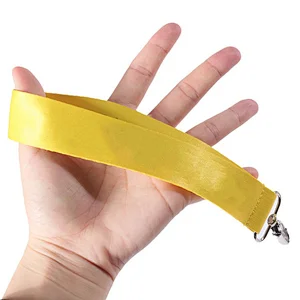 Polyester custom high quality fabric short keychain lanyard strap