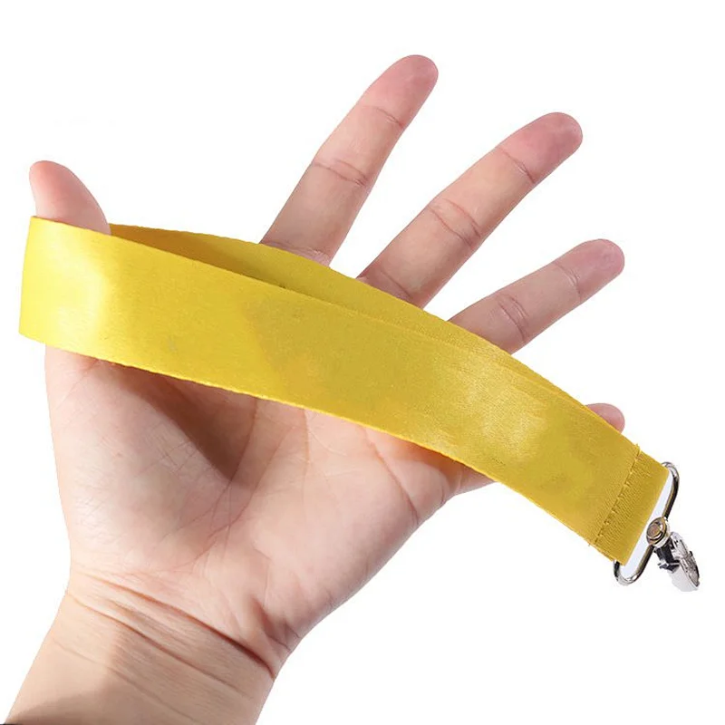 Polyester custom high quality fabric short keychain lanyard strap
