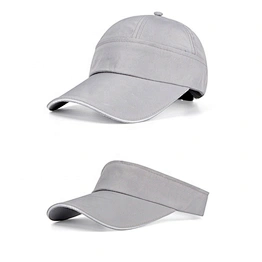 Design your own logo Summer adjustable sports hat women ladies sun visor cap in red