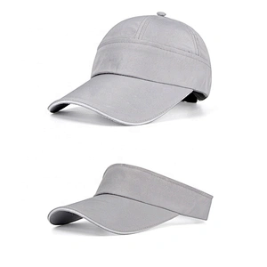 Design your own logo Summer adjustable sports hat women ladies sun visor cap in red