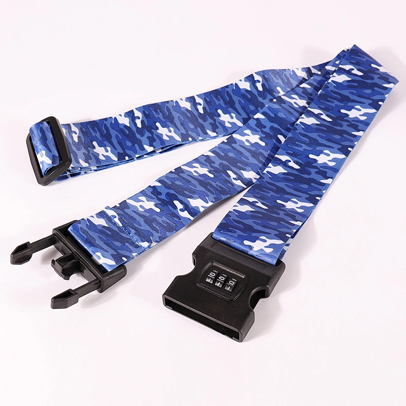 Multi Color Polyester Adjustable Lockable Luggage Strap Belt