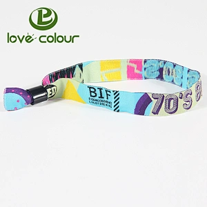 Popular custom festival woven wristbands bracelet polyester cloth bracelets