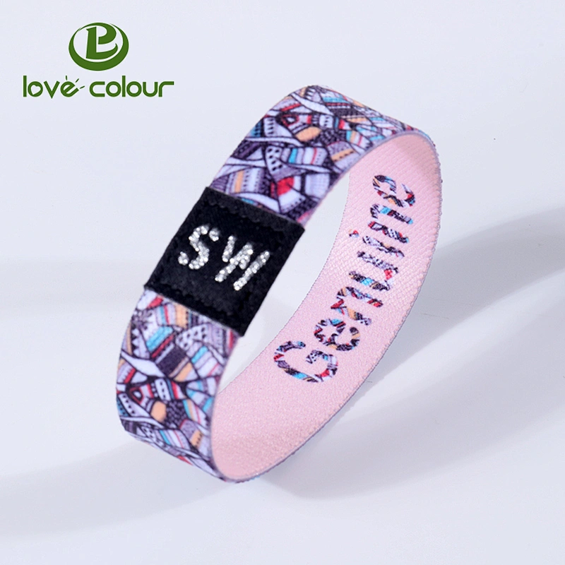 Fashion Custom Design Elastic Bracelets Polyester Concert Wristband