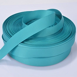 Factory direct custom polyester fabric bright blue grosgrain ribbon strap
