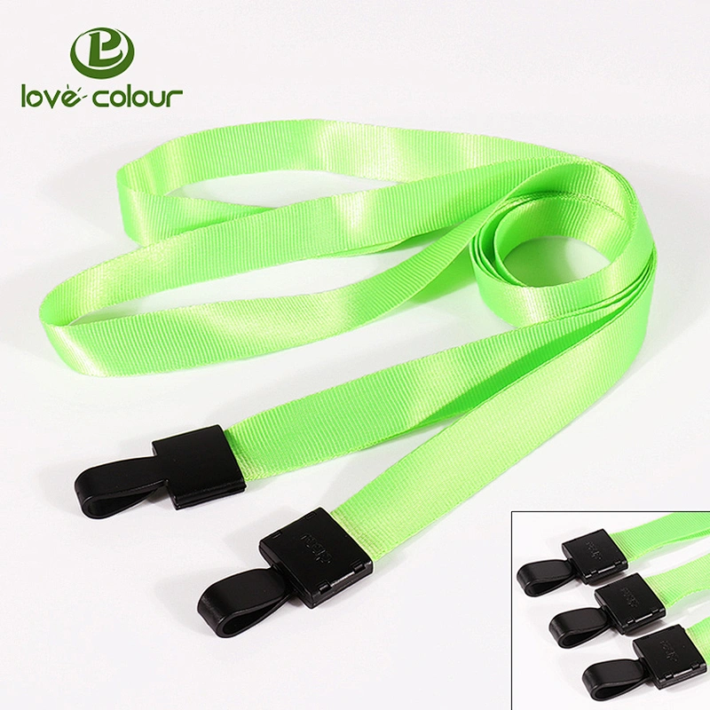 Wholesale Cheap Polyester Plain Lanyard No Printing With Metal hook