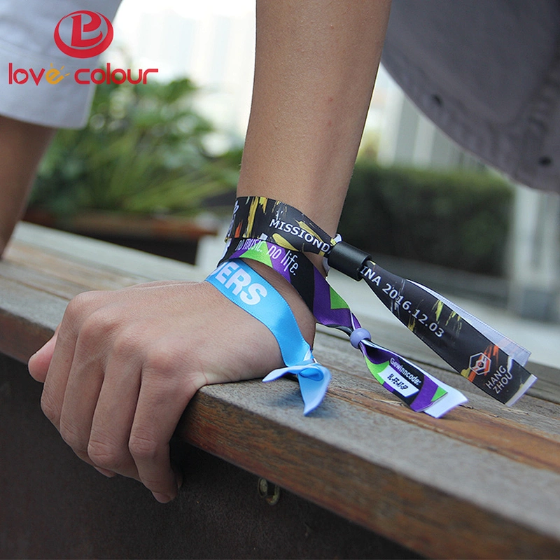 No minimum order hand adjust custom festival wristband