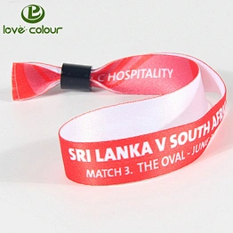 Polyester fabric wristbands for wedding decoration with one off plastic clips