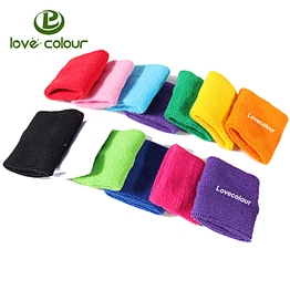 Customized Quantity Sports Wristband Wrist Sweatbands, Elastic Athletic Cotton Wrist Bands