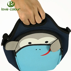 Custom Made Full Color Insulated Cooler bags Neoprene Lunch Bag for Kids