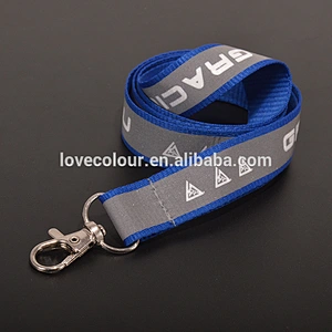 Custom Night Running Polyester Security Reflective Neck Lanyard